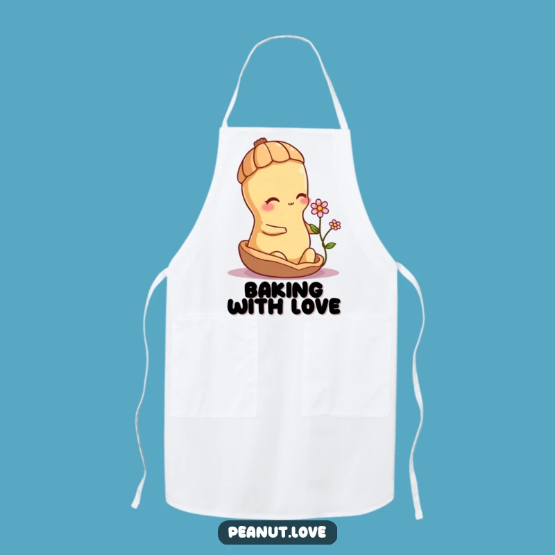 Funny Shy Peanut Flower Apron - Gentle Touches for the Kitchen
