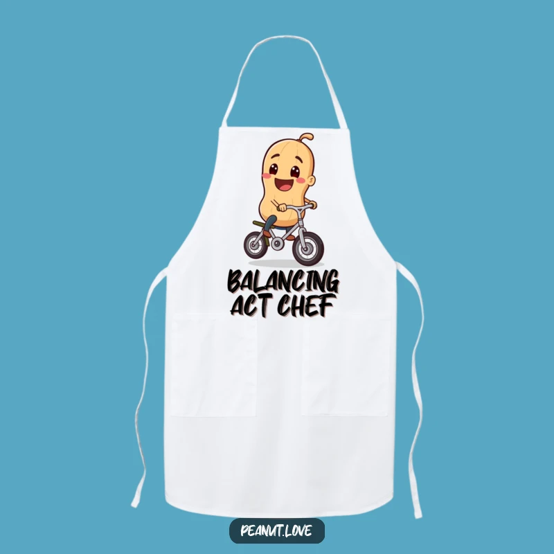 Funny Peanut Unicycle Apron: Cook with Balance and a Cheerful Grin