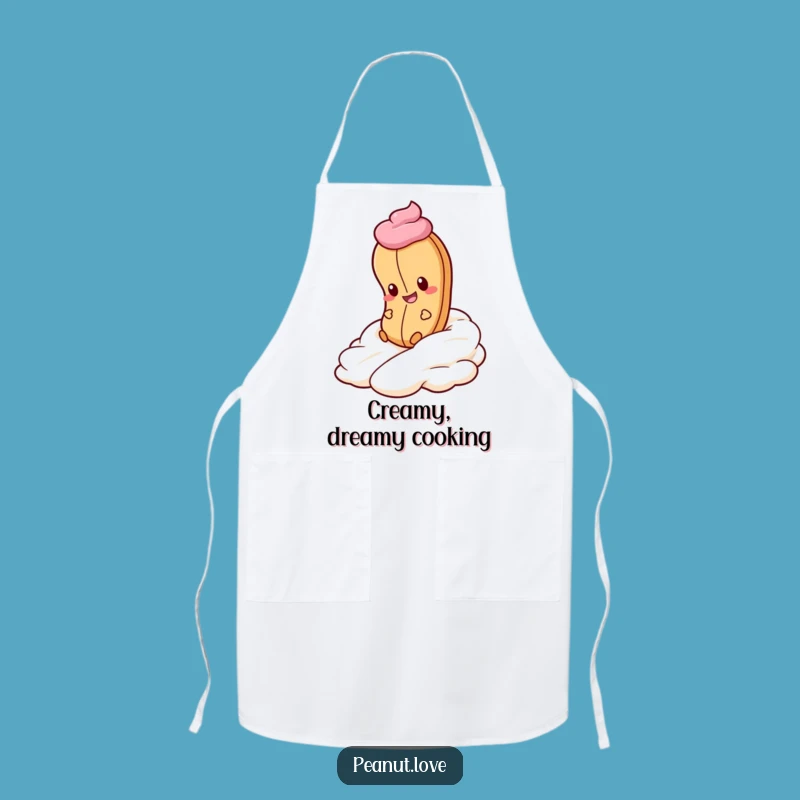Funny Peanut Whipped Cream Apron - Chef's Dessert Cartoon Kitchen Gift