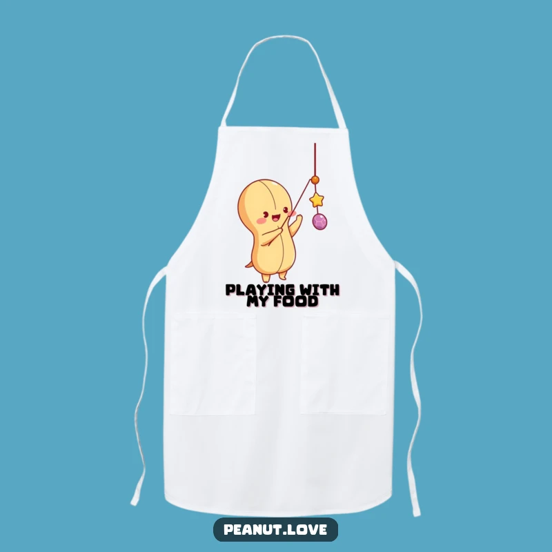 Funny Playful Peanut Apron: Playtime Protection, Hilarious Funny Kitchen Gift