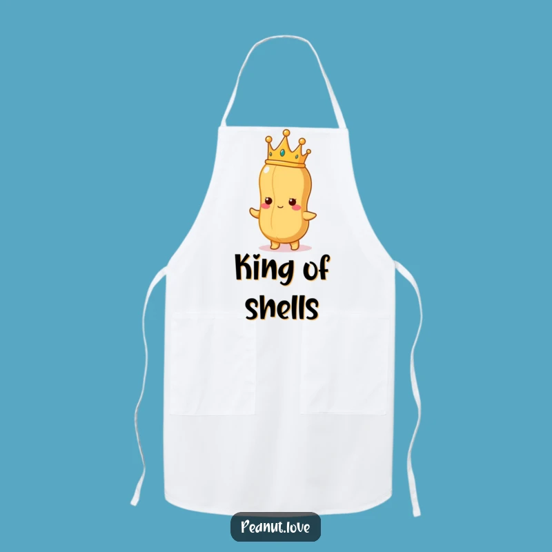 Funny Peanut King Apron: Regal Nutty Chef Wear for Hilarious Cooking