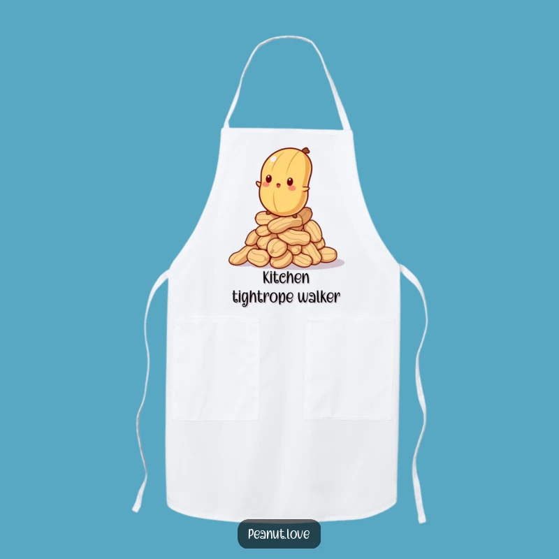 Funny Wobbly Peanut Apron: Balancing Chef, Kitchen Struggle, Perfect Funny Gift