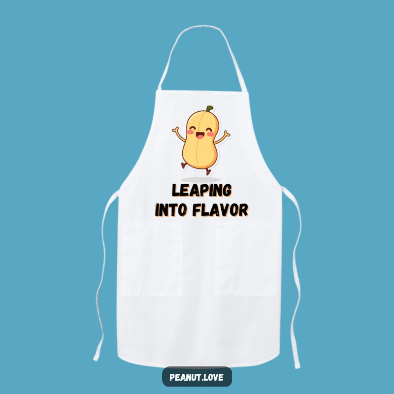 Funny Jumping Peanut Apron - Energetic Kitchen Wear, Perfect Gift for Bakers