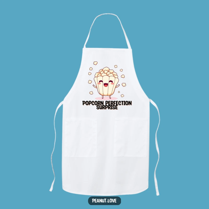 Funny Popcorn Kernel Apron: Kitchen Surprise Pop, Movie Chef Gear
