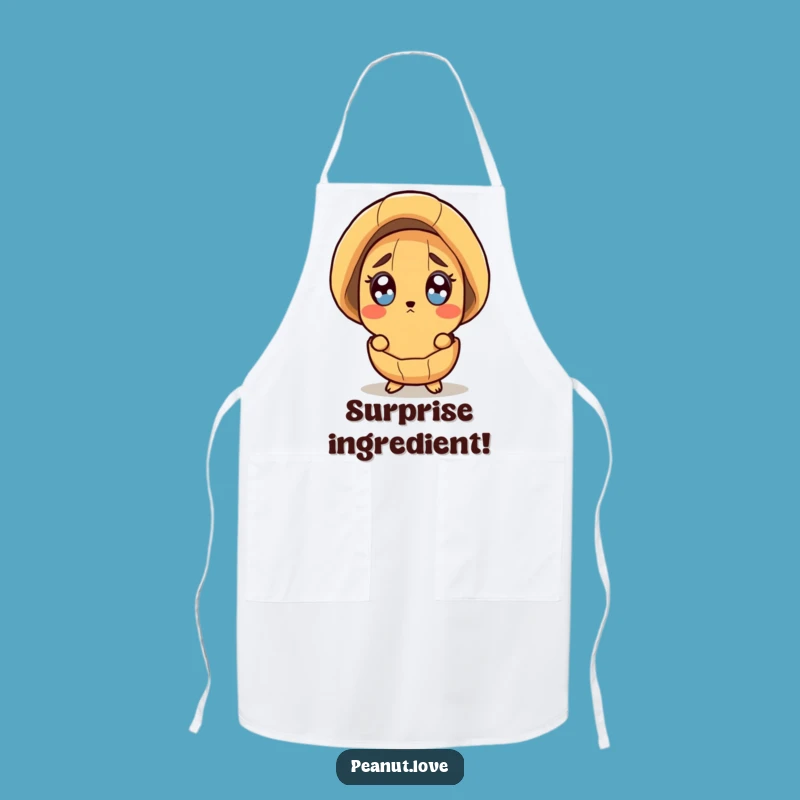 Funny Surprised Peanut Apron - Shocked Kitchen Wear, Perfect Gift for Home Cooks