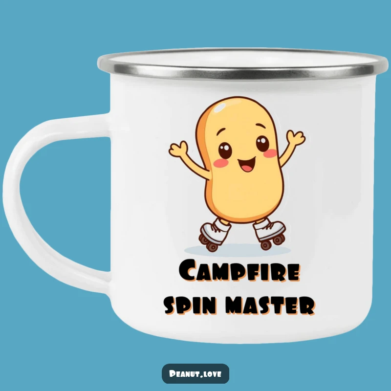 Funny Peanut Roller Skater Camping Mug: Hilarious Nutty Drinkware for Outdoor Adventures