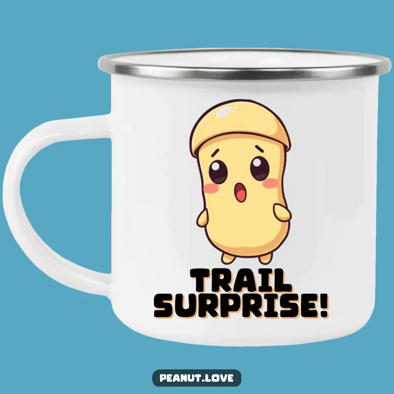 Funny Surprised Peanut Camping Mug - Hilarious Drinkware for the Unexpected