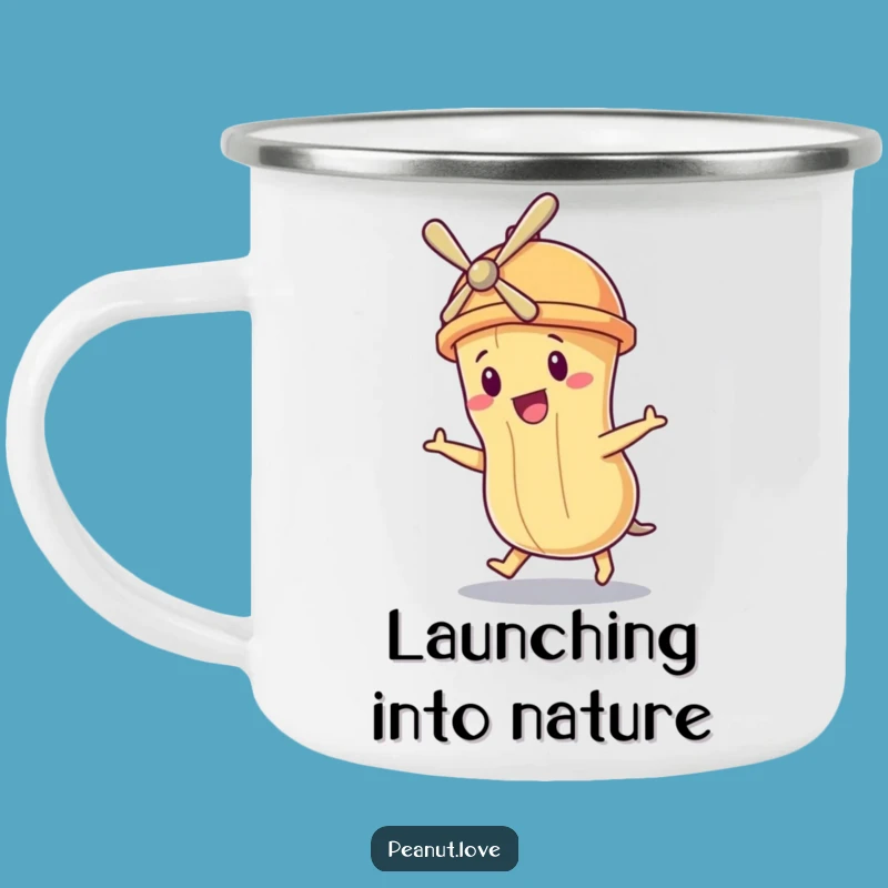 Funny Peanut Expedition Mug: Character Camp Cup for Adventurous Souls