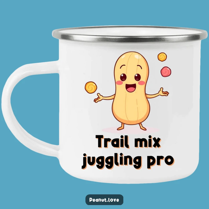 Sweet Sips Funny Camping Mug - Peanut Candy Juggler