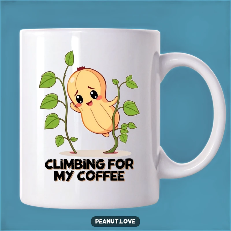 Funny Determined Peanut Mug: Tiny Vine Climb, Perfect Motivating Gift
