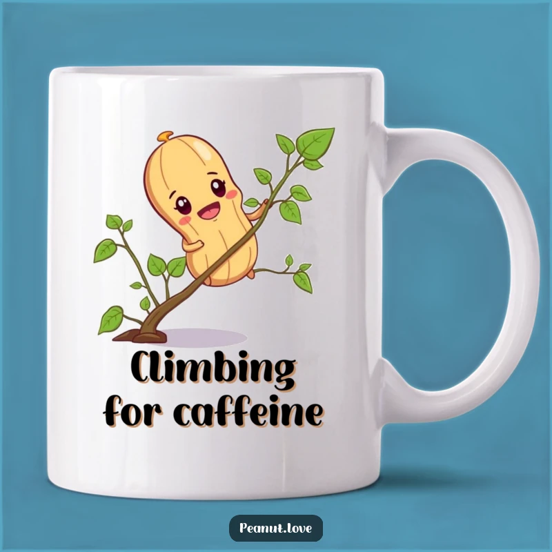 Funny Determined Peanut Mug: A Hilarious Gift for Goal-Getters and Nutty Climbers