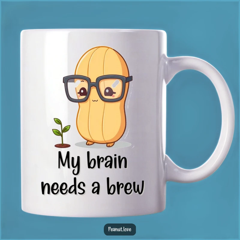 Funny Peanut Philosopher Mug: Thoughtful Gardener Gift, Perfect for Intellectual Humor Lovers