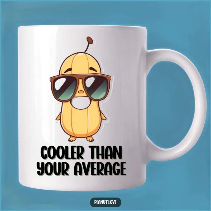 Funny Peanut Sunglasses Mug - Cool Character Gift for Him or Her