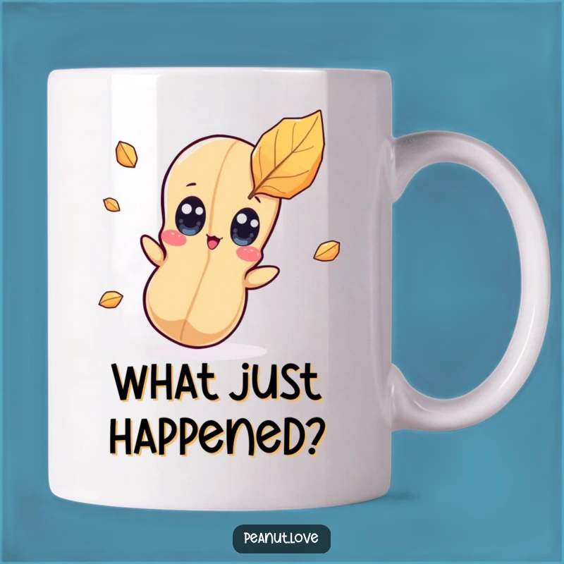 Funny Surprised Peanut Mug - Kawaii Character Autumn Surprise Gift