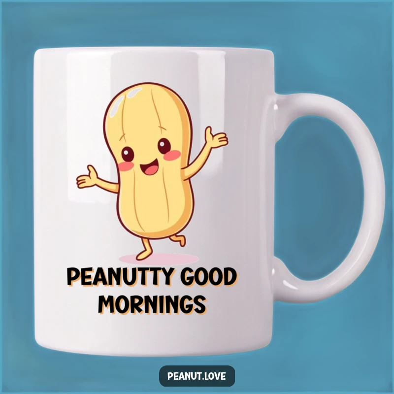 Funny Peanut Mug: Giggling Character Gift for Happy Coffee Lovers