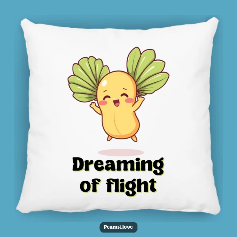 Funny Flying Peanut Pillow, Determined Nut's Fan Leaf Rest, Comfy Humorous Decor