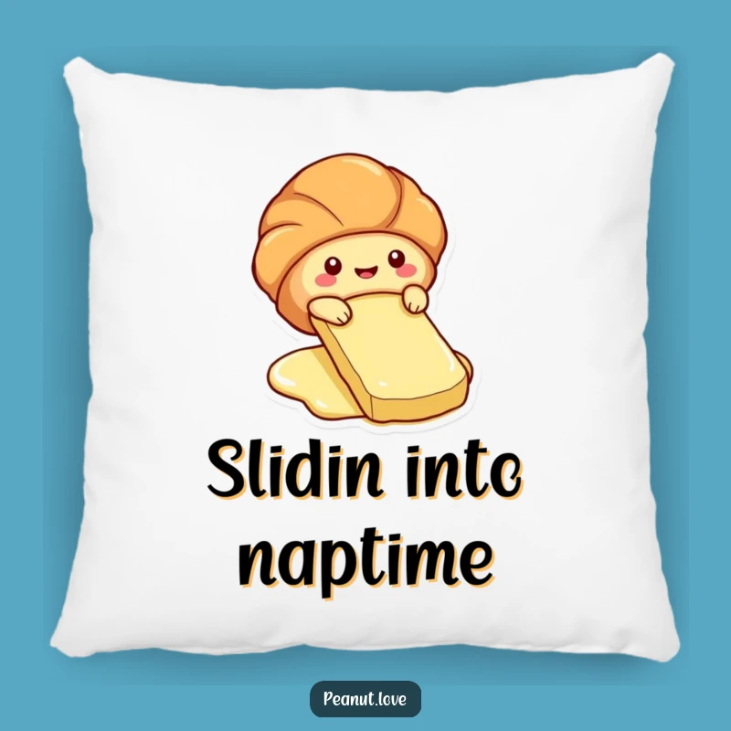 Funny Croissant Slide Pillow: Cozy Butter Fun, Laughable Accent