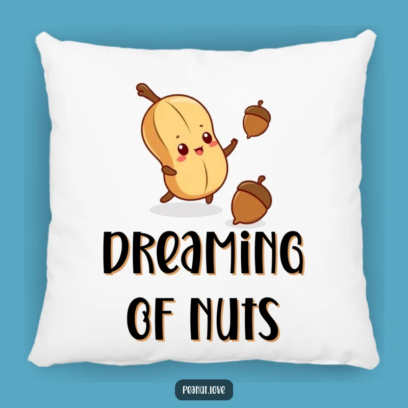 Funny Determined Peanut Pillow - Cozy Comfort with a Humorous Twist