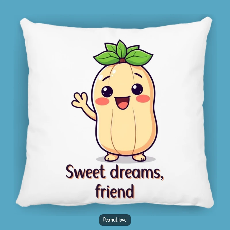 Funny Friendly Peanut Pillow - Comfy Hugs with a Hilarious Greeting