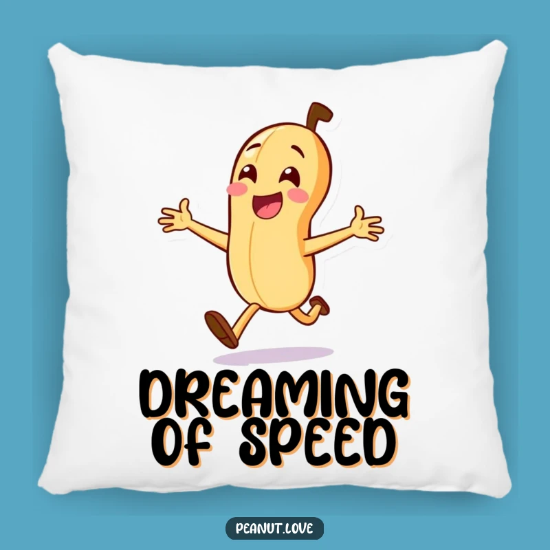 Funny Peanut Dash Pillow: Cozy Nutty Accent for Playful Comfort