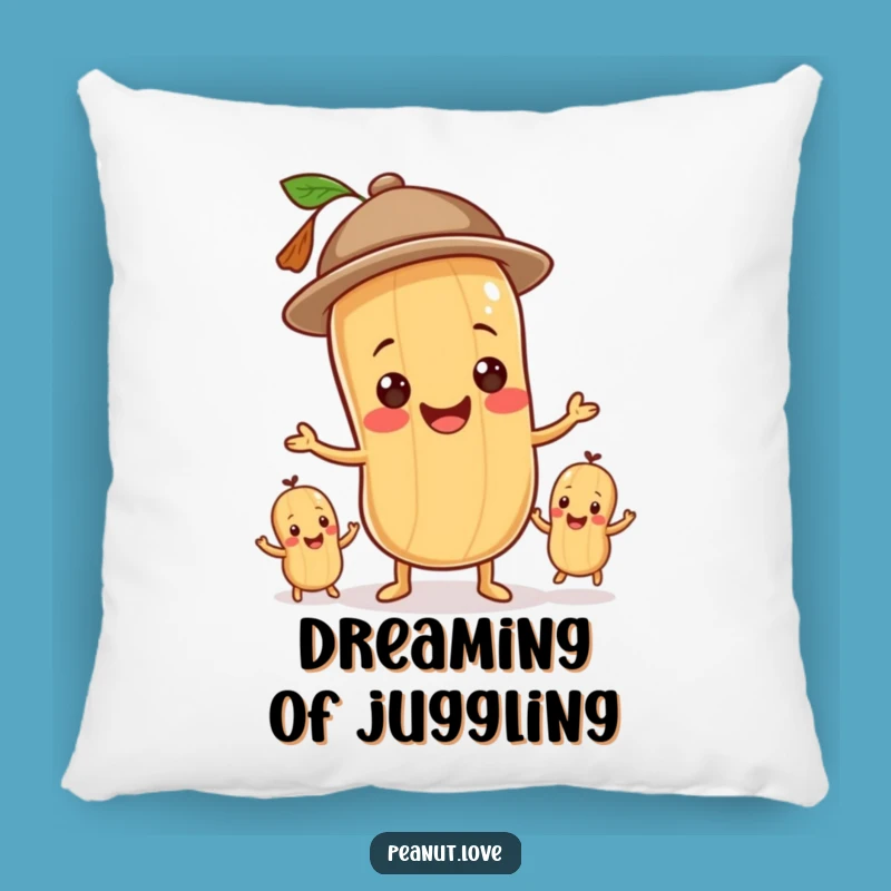 Funny Peanut Juggler Pillow - Cozy Whimsy, Perfect Accent Pillow Gift