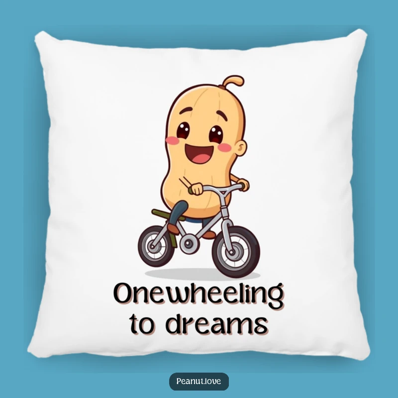 Funny Peanut Unicycle Pillow: Cozy & Hilarious Accent for Comical Comfort