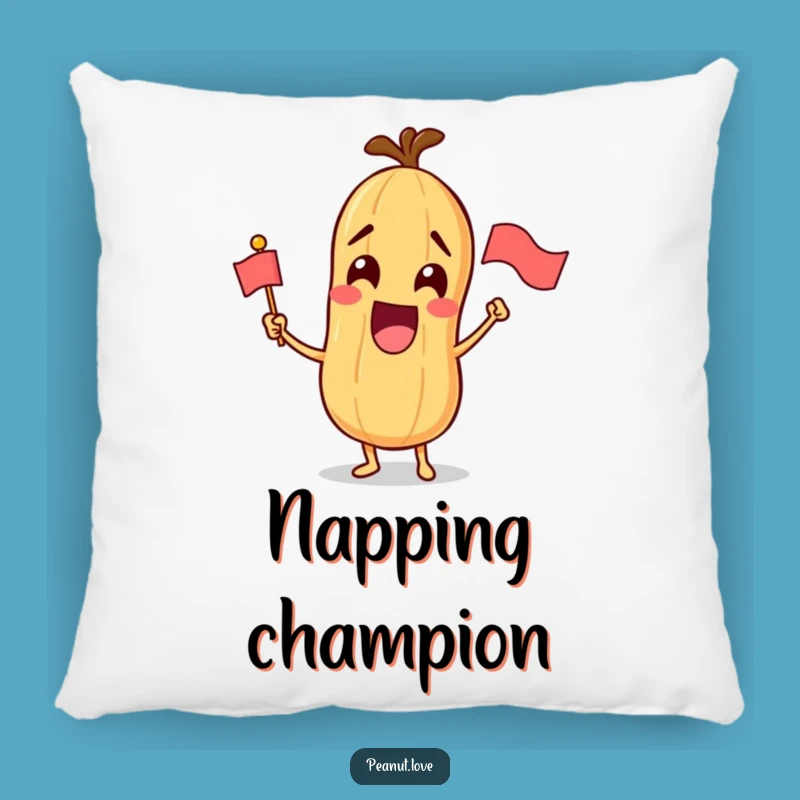Funny Excited Peanut Pillow - Cozy Comfort for Your Happy Place