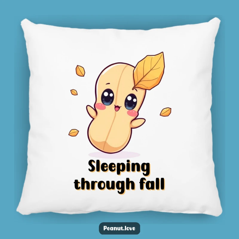 Funny Surprised Peanut Pillow - Kawaii Character Comfy Autumn Cushion