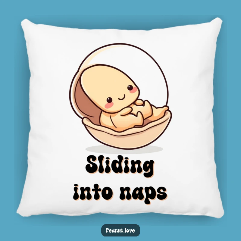 Funny Kawaii Peanut Shell Slide Pillow - Cozy Playful Accent Gift