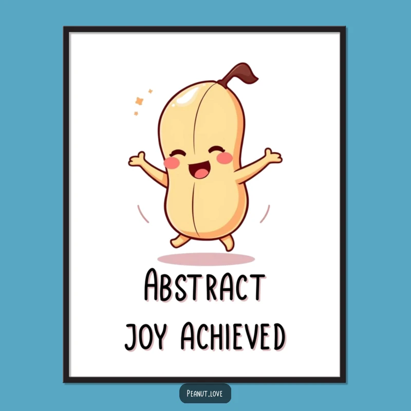 Funny Dizzy Peanut Digital Art: Joyful Spinning Character Decor