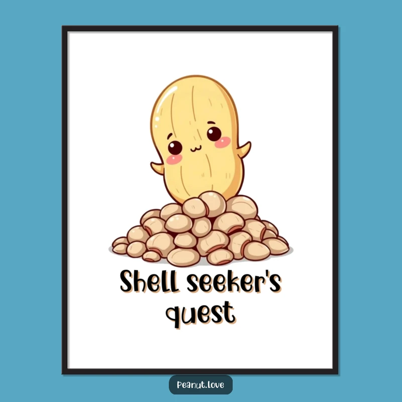 Funny Determined Peanut Climbing Digital Print - Instant Motivational Art