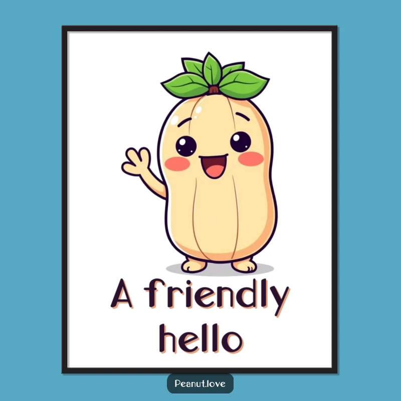 Funny Friendly Peanut Wave Digital Print - Instant Hilarious Greeting Art
