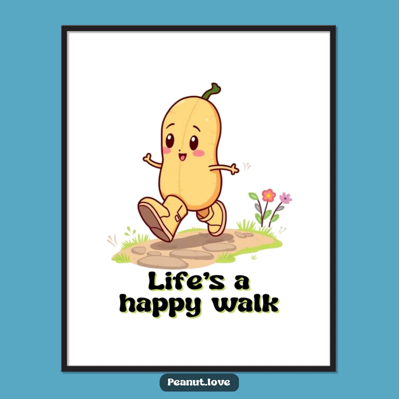 Funny Peanut Boots Digital Art: Hilarious Skipping Artwork for Instant Cheer