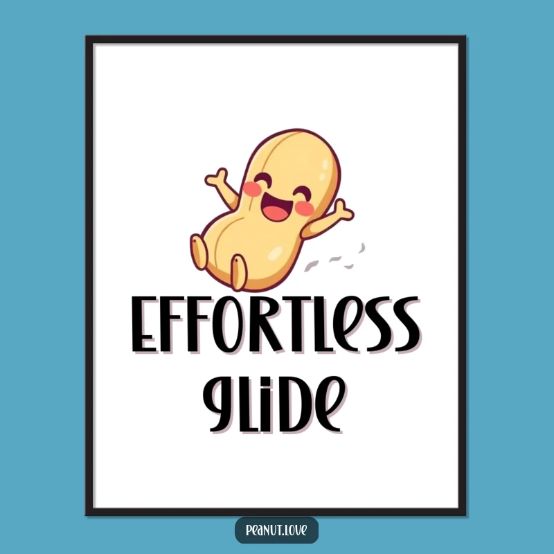 Funny Peanut Slider Digital Art: Gleeful Character, Instant Funny Gift