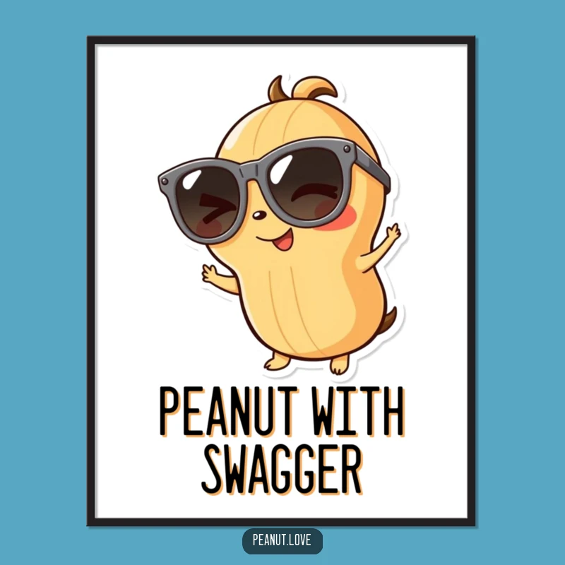 Funny Playful Peanut Digital Art - Instant Cool: A Downloadable Funny Gift