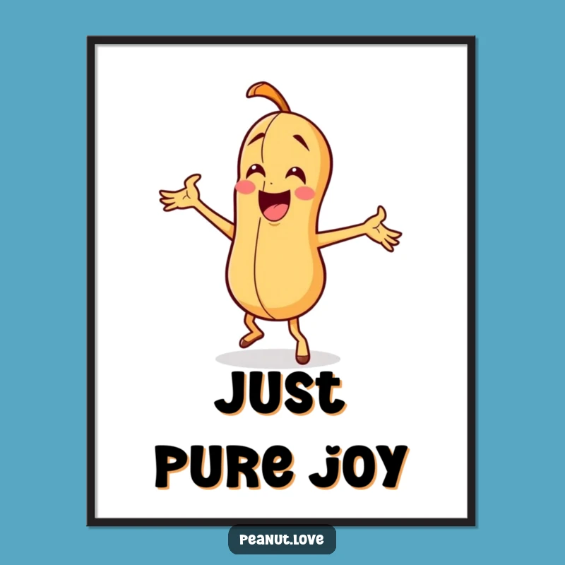 Funny Dancing Peanut Digital Art - Instant Energetic Wall Decor