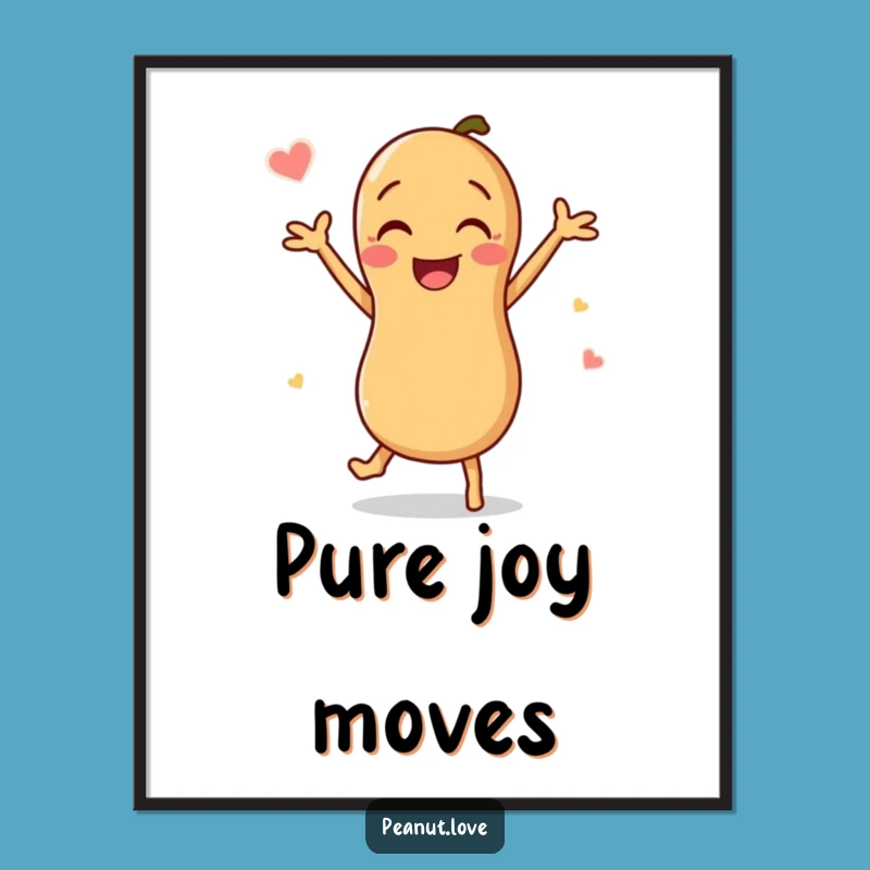 Funny Peanut Dance Digital Art: Joyful Motion - Instant Funny Gift Download!