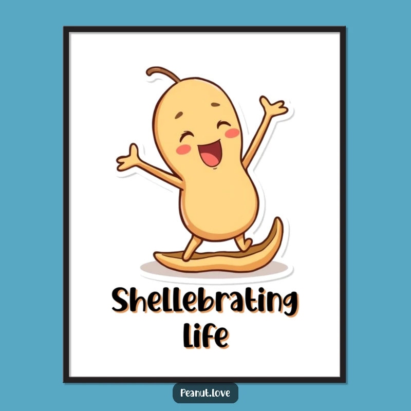 Funny Joyful Peanut Digital Art: Hilarious Decor for an Instant Happy Mood