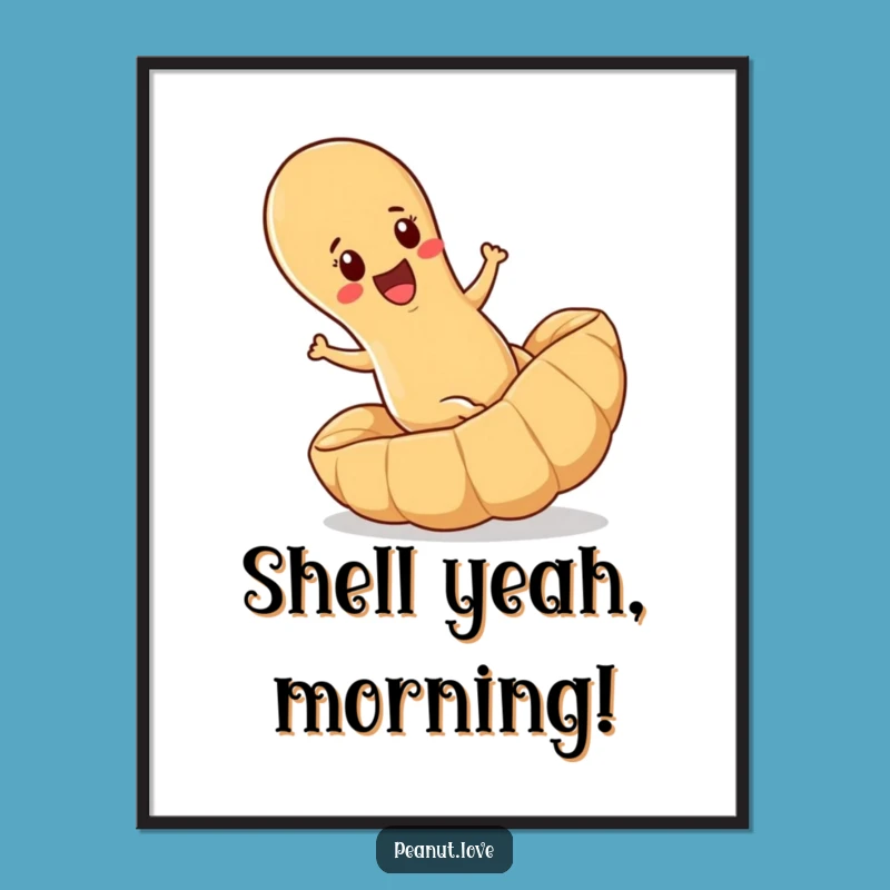 Funny Peanut Rolling Digital Print: Joyful Wall Art, Instant Hilarious Decor