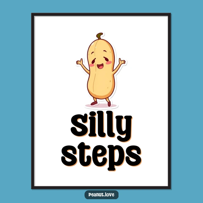 Funny Dancing Peanut Digital Print - Instant Dance Party Art