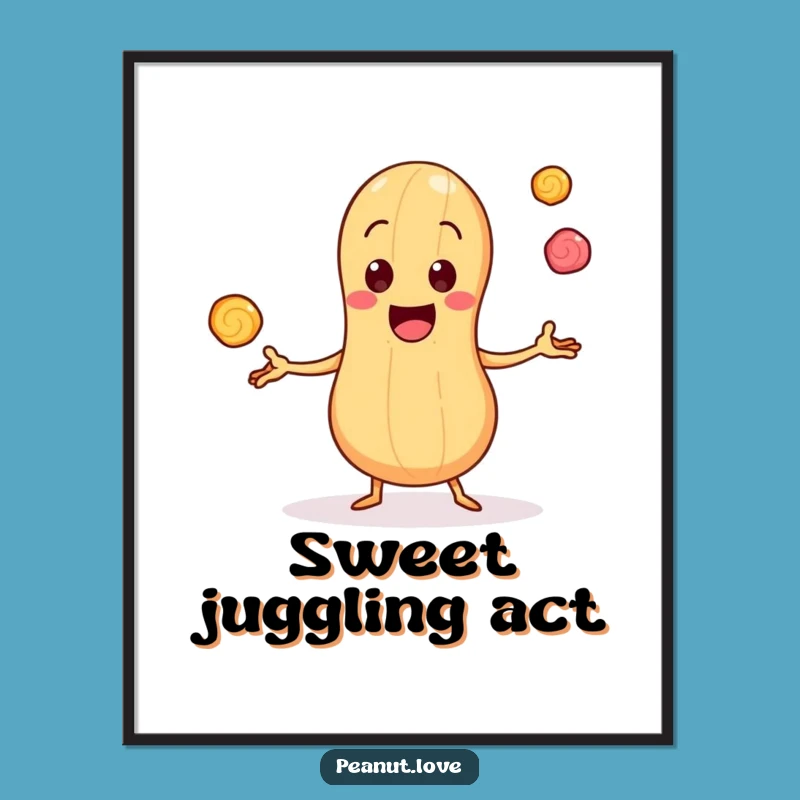 Sweet Joy Funny Digital Print - Peanut Candy Art
