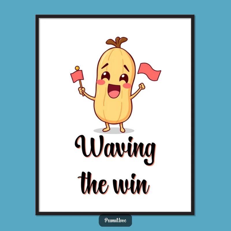 Funny Excited Peanut Digital Print - Instant Joyful Wall Art