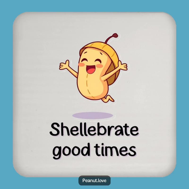 Funny Joyful Peanut Drink Coaster: Exciting Jumping Nut Protection, Perfect Cheerful Gift