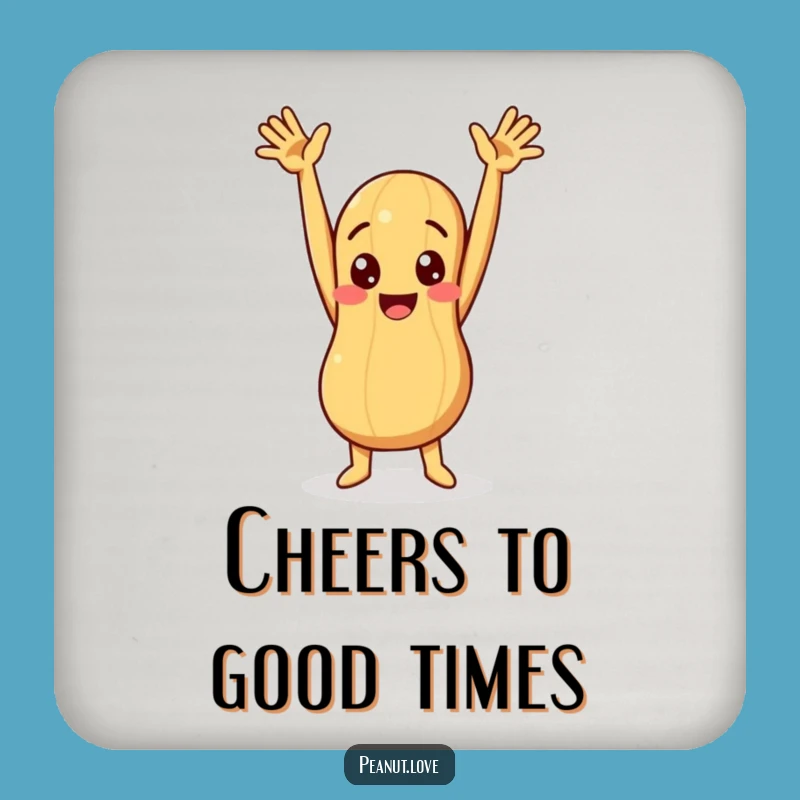 Funny Peanut Celebration Coaster: Protect Surfaces with Joy