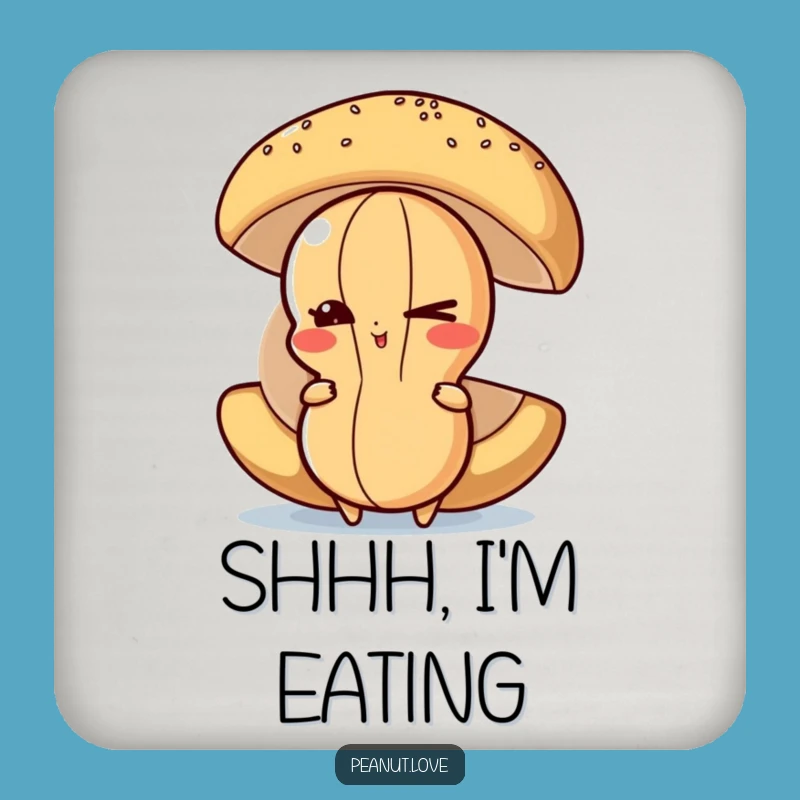 Funny Peanut Hide Coaster: Mischievous Protector - A Quirky Funny Gift for Tables!