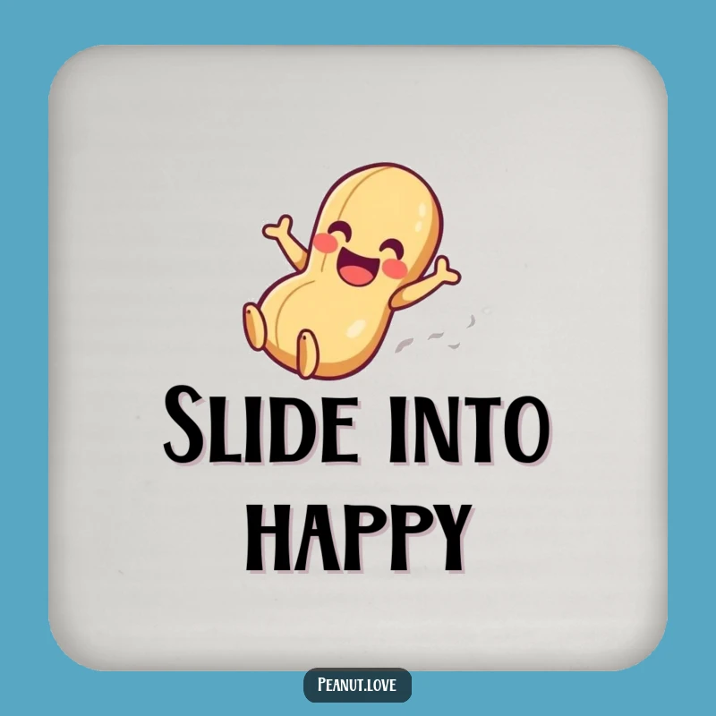 Funny Peanut Slider Coaster: Protect Surfaces with Smooth Style
