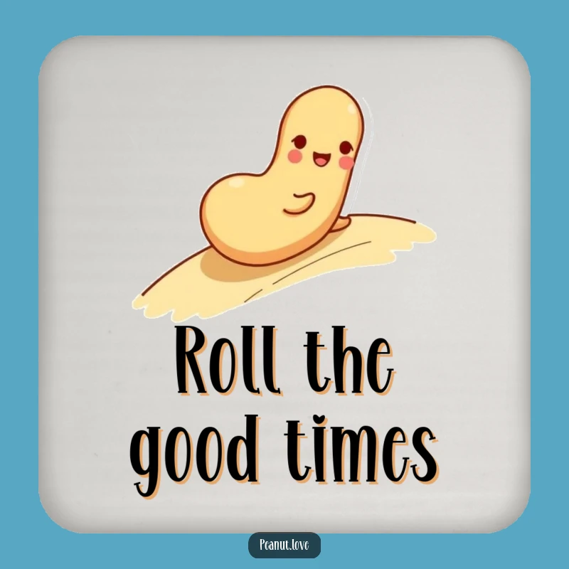 Funny Rolling Peanut Coaster - Playful Protection, Perfect Housewarming Gift
