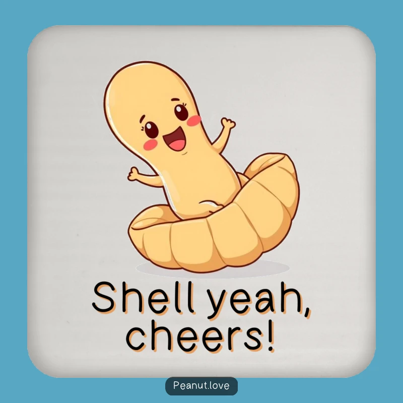 Funny Peanut Rolling Coaster Set: Protect Surfaces with Hilarious Nutty Style