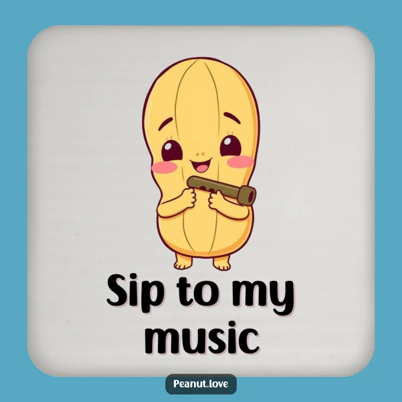 Musical Sip Funny Coaster - Peanut Kazoo Protection