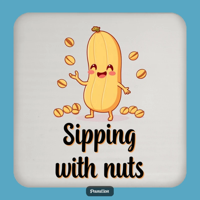Funny Peanut Juggling Coaster: Nutty Protection, Hilarious Table Gift